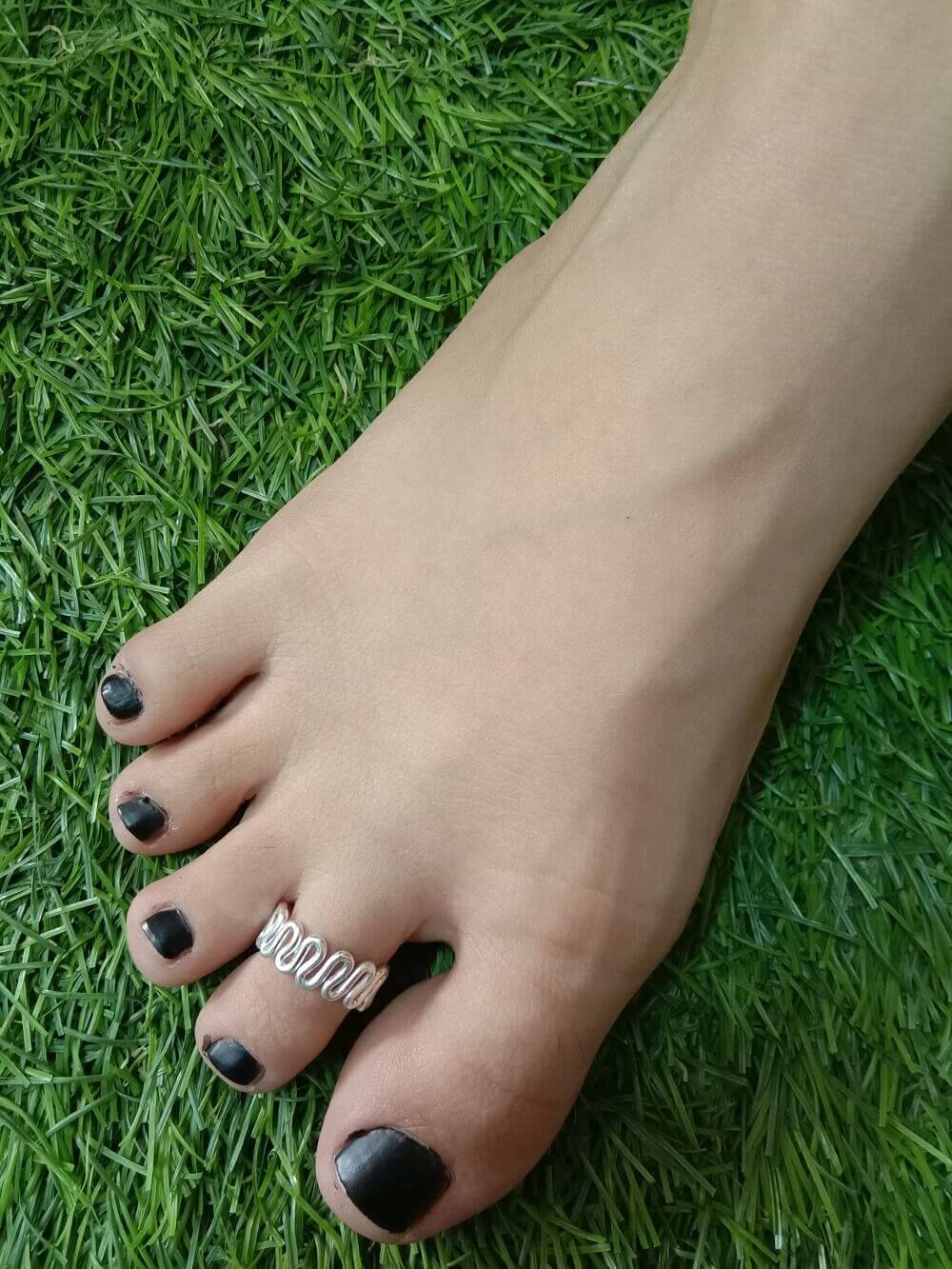 TARAASH Top Openable Enamel Floral 925 Pure Silver Toe Rings For Women |  Chandi Ki Bichiya | Metti | Leg Rings : Amazon.in: Jewellery